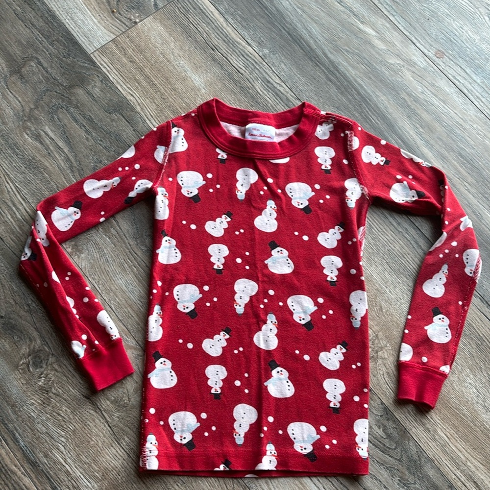 Hanna Andersson snowman pajama shirt